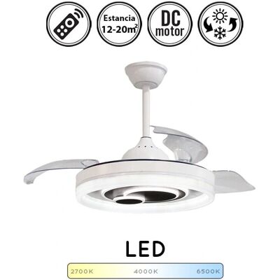 Bilake 45W DC lámpara ventilador LED - 6300LM, 6 velocidades, 3000K-6000K Bilake 45W DC lámpara ventilador LED - 6300LM, 6 velocidades, 3000K-6000K
