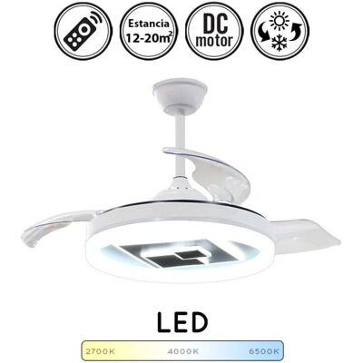 Lámpara ventilador de techo BILAKE - 45W DC - 6300 lúmenes - 6 velocidades Lámpara ventilador de techo BILAKE - 45W DC - 6300 lúmenes - 6 velocidades