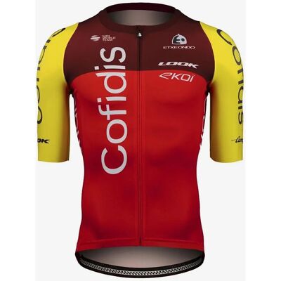Maillot Team Cofidis 2025 Aero manga corta rojo amarillo - L Maillot Team Cofidis 2025 Aero manga corta rojo amarillo - L