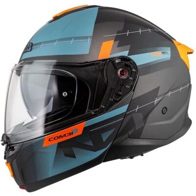 NZI - Combi 3 Duo Metric - Antracite - Blu - Helmet NZI - Combi 3 Duo Metric - Antracite - Blu - Helmet