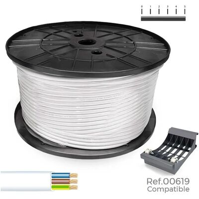 Sediles Manguera Plana Blanca 3G1.00mm² 200m - Cable eléctrico Sediles Manguera Plana Blanca 3G1.00mm² 200m - Cable eléctrico