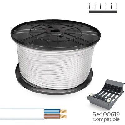 Sediles Cable Plano Blanco H05VVH2-F - Cable Eléctrico 200m Sediles Cable Plano Blanco H05VVH2-F - Cable Eléctrico 200m