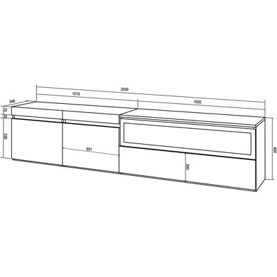 Skraut Home - Meuble TV, Cheminée électrique, 200x45x35cm - Mobilier TV Skraut Home - Meuble TV, Cheminée électrique, 200x45x35cm - Mobilier TV
