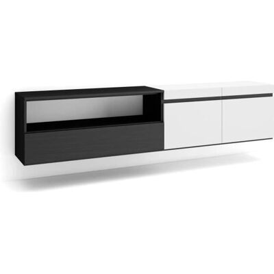 Mueble de pared para TV Skraut Home - Estilo Moderno - 102x45x35cm Mueble de pared para TV Skraut Home - Estilo Moderno - 102x45x35cm