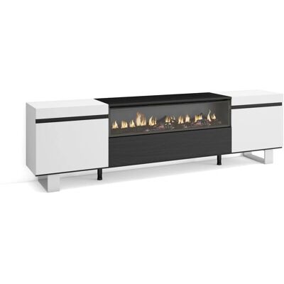 Skraut Home Mueble TV - Chimenea eléctrica - Estilo industrial Skraut Home Mueble TV - Chimenea eléctrica - Estilo industrial