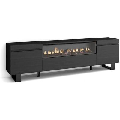 Meuble TV Skraut Home avec Cheminée - Style Industriel Meuble TV Skraut Home avec Cheminée - Style Industriel