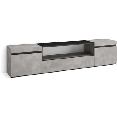SKRAUT HOME Meuble TV Moderne Béton - Rangement 80" - Publicité SKRAUT HOME Meuble TV Moderne Béton - Rangement 80" - Publicité