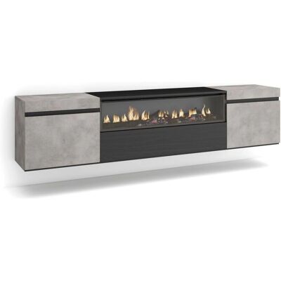 Skraut Home Mueble TV con Chimenea eléctrica - Montaje en la pared Skraut Home Mueble TV con Chimenea eléctrica - Montaje en la pared