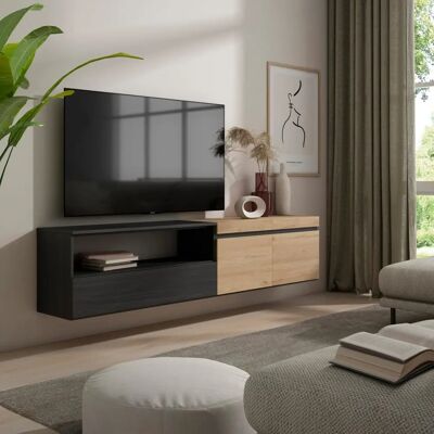 Skraut Home - Mueble TV Colgado - Estilo Moderno - 200x45x35cm Skraut Home - Mueble TV Colgado - Estilo Moderno - 200x45x35cm
