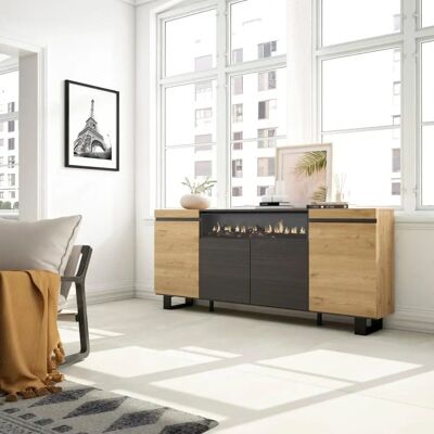 Skraut Home Aparador - Estilo Industrial 4 Puertas Skraut Home Aparador - Estilo Industrial 4 Puertas