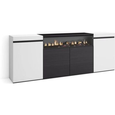 Credenza Skraut Home con Chimenea Eléctrica - Mueble Moderno Credenza Skraut Home con Chimenea Eléctrica - Mueble Moderno