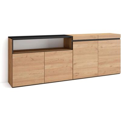 Skraut Home - Credenza - 200x75x35cm - 4 Portas - Estilo Moderno Skraut Home - Credenza - 200x75x35cm - 4 Portas - Estilo Moderno