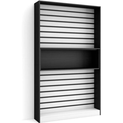 Estantería de Pared Skraut Home - Blanco y Negro 110x186cm Estantería de Pared Skraut Home - Blanco y Negro 110x186cm