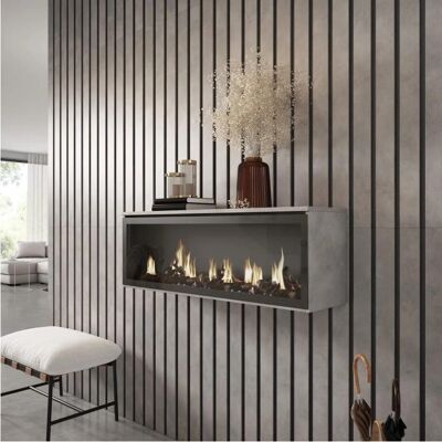 Chimenea eléctrica Skraut Home - Moderno montaje en pared, llama 3D, sin calor Chimenea eléctrica Skraut Home - Moderno montaje en pared, llama 3D, sin calor