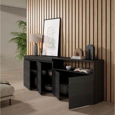 Skraut Home Meuble Bas Moderne Noir - Rangement Skraut Home Meuble Bas Moderne Noir - Rangement