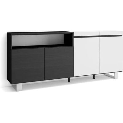 Aparador Modern Industrial Blanco y Negro de Skraut Home Aparador Modern Industrial Blanco y Negro de Skraut Home