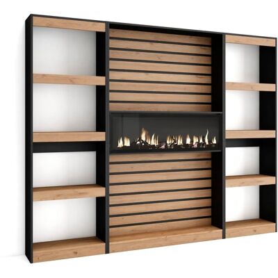 Skraut Home Wandregal - Modernes Design, 4 Regale - 230x186x25cm Skraut Home Wandregal - Modernes Design, 4 Regale - 230x186x25cm