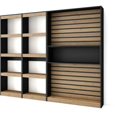 Skraut Home Muurplank - Modern Opbergruimte - 230x186x25cm Skraut Home Muurplank - Modern Opbergruimte - 230x186x25cm