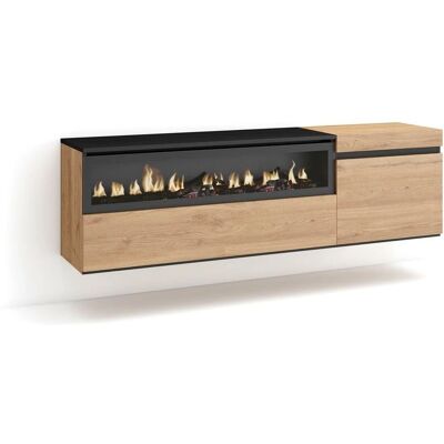 Skraut Home - Meuble TV avec Cheminée - Style Moderne Skraut Home - Meuble TV avec Cheminée - Style Moderne