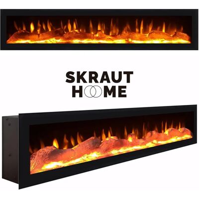 Mobile TV Skraut Home con Camino - Moderno 150x45x35cm Mobile TV Skraut Home con Camino - Moderno 150x45x35cm