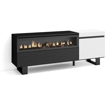 Mueble TV Skraut Home con Caminetto Elettrico - Stile Industriale Mueble TV Skraut Home con Caminetto Elettrico - Stile Industriale