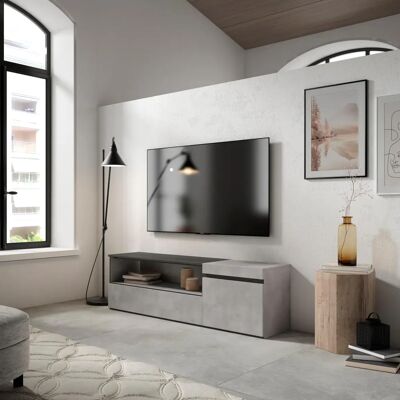 Skraut Home - Mueble de TV - Acabado en cemento moderno - Para TV hasta 65" Skraut Home - Mueble de TV - Acabado en cemento moderno - Para TV hasta 65"