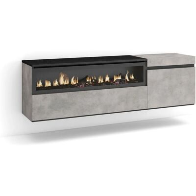 Mueble de TV y Chimenea eléctrica Skraut Home - 150x45x35cm Mueble de TV y Chimenea eléctrica Skraut Home - 150x45x35cm