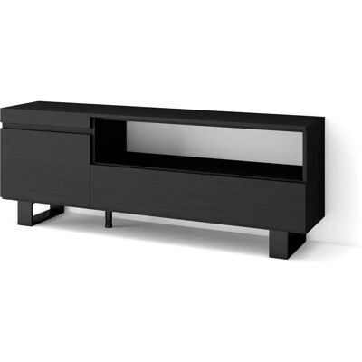 SKRAUT HOME - Mebel TV - Zwart - 150x57x35 cm - TV-Stand SKRAUT HOME - Mebel TV - Zwart - 150x57x35 cm - TV-Stand