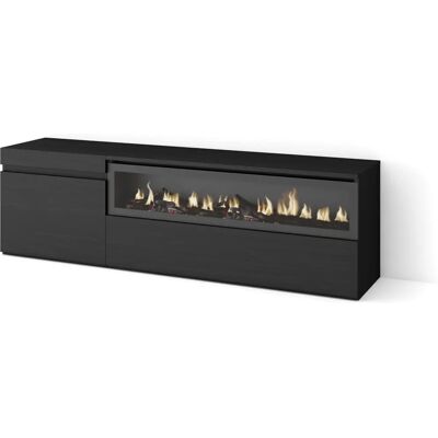 SKRAUT HOME TV-Möbel - Modernes Schwarzes 150x45x35cm - Möbel SKRAUT HOME TV-Möbel - Modernes Schwarzes 150x45x35cm - Möbel