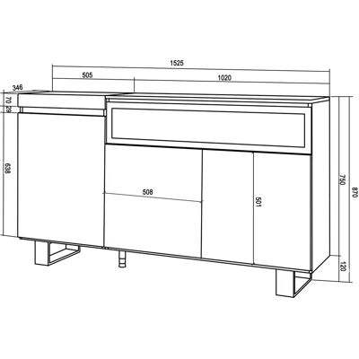 Skraut Home - Meuble moderne avec cheminée électrique - 150x87x35cm Skraut Home - Meuble moderne avec cheminée électrique - 150x87x35cm