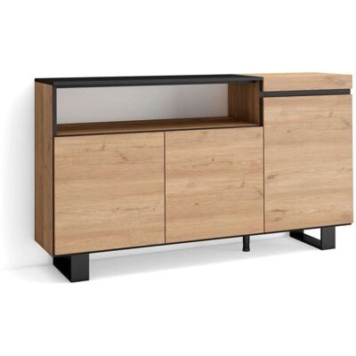 Skraut Home - Modelo 150x87x35cm - Roble y negro Aparador Skraut Home - Modelo 150x87x35cm - Roble y negro Aparador