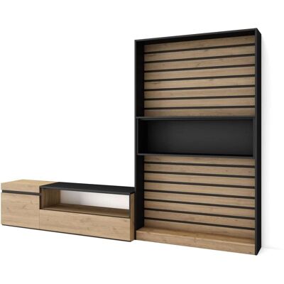Skraut Home TV- und Essmöbel-Set - Moderner Holzoptik Skraut Home TV- und Essmöbel-Set - Moderner Holzoptik