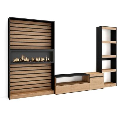 Skraut Home - Muebles de Salón Modernos - 320x186x35cm - Chimenea eléctrica Skraut Home - Muebles de Salón Modernos - 320x186x35cm - Chimenea eléctrica