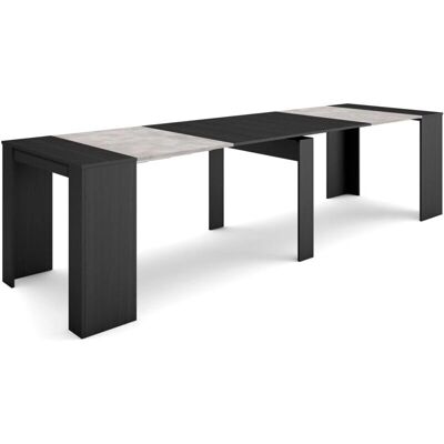 Skraut Home - Mesa consola extensible - Estilo cemento moderno Skraut Home - Mesa consola extensible - Estilo cemento moderno