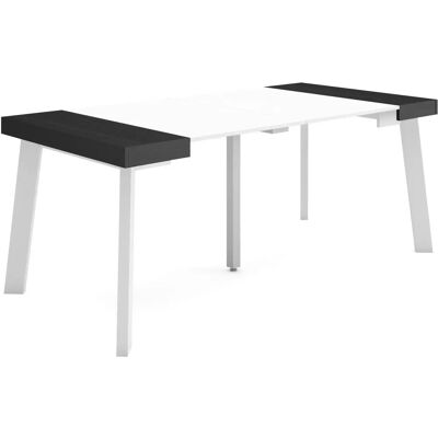 SKRAUT HOME - Mesa Consola Extensible - Wit-Zwart SKRAUT HOME - Mesa Consola Extensible - Wit-Zwart
