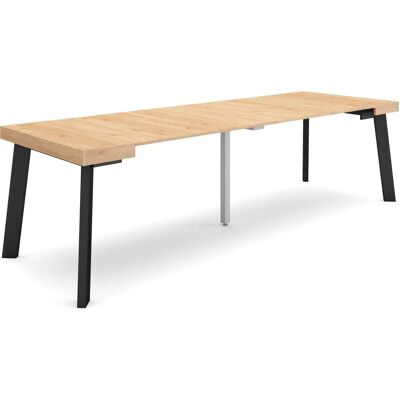 SKRAUT HOME - Mesa Consola Extensible - 260 cm - 12 plaatsen - Eik - tafel SKRAUT HOME - Mesa Consola Extensible - 260 cm - 12 plaatsen - Eik - tafel