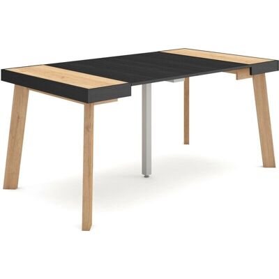 Skraut Home - Tavolo Consolle Estensibile - 160cm - Per 8 persone - Piedi in legno Skraut Home - Tavolo Consolle Estensibile - 160cm - Per 8 persone - Piedi in legno