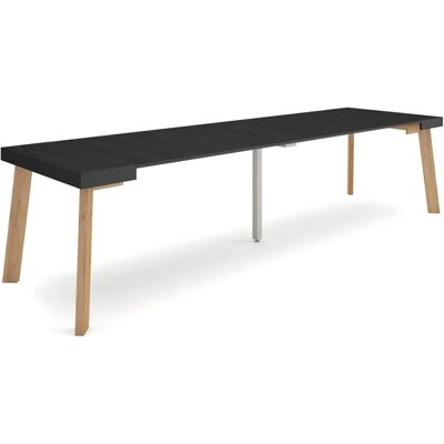 SKRAUT HOME Mesa Consola Extensible - 300 cm - 14 stoelen - houten poten console table SKRAUT HOME Mesa Consola Extensible - 300 cm - 14 stoelen - houten poten console table