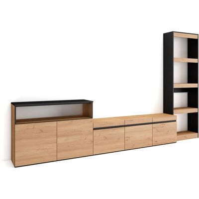 SKRAUT HOME - TV Console - Eiken Zwart - TV- standaard SKRAUT HOME - TV Console - Eiken Zwart - TV- standaard