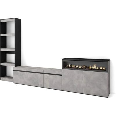 SKRAUT HOME - TV-Schrank - 310x186x35cm - Beton - Modern SKRAUT HOME - TV-Schrank - 310x186x35cm - Beton - Modern