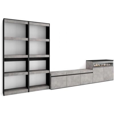 Conjunto de Muebles Modernos Skraut Home - 370x186x35cm - Para TV hasta 65" Conjunto de Muebles Modernos Skraut Home - 370x186x35cm - Para TV hasta 65"