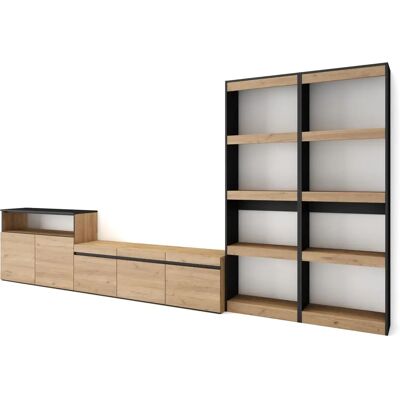 SKRAUT HOME - Muebles De Salón Para TV - 370x186x35 cm - 65 in - Entertainment unit SKRAUT HOME - Muebles De Salón Para TV - 370x186x35 cm - 65 in - Entertainment unit