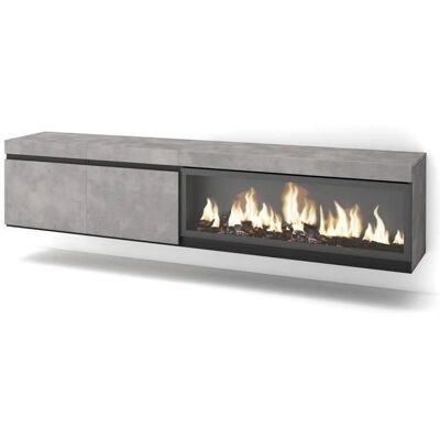 Skraut Home - TV Meubel met Haard - Moderne Stijl Skraut Home - TV Meubel met Haard - Moderne Stijl