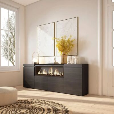 Skraut Home - Dressoir met elektrische haard - Moderne Stijl Skraut Home - Dressoir met elektrische haard - Moderne Stijl