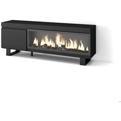 Skraut Home - TV Meubel met Elektrische Haard - Modern Industriële Stijl Skraut Home - TV Meubel met Elektrische Haard - Modern Industriële Stijl