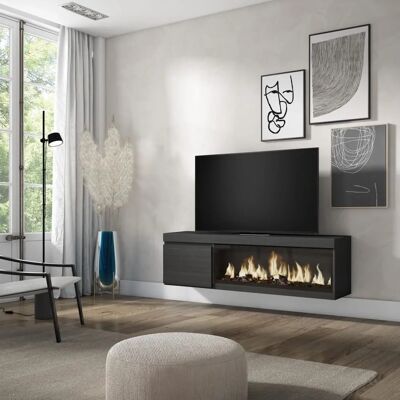 Skraut Home - TV Meubel met Elektrische Haard - Moderne Stijl Skraut Home - TV Meubel met Elektrische Haard - Moderne Stijl