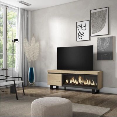 Skraut Home Meuble TV - 160cm - Style Industriel - Moderne Skraut Home Meuble TV - 160cm - Style Industriel - Moderne