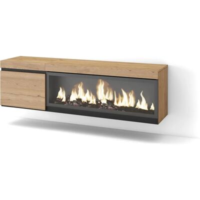 SKRAUT HOME TV-Bank und Elektrischer Kamin - Moderner Stil, Für 65" Fernseher SKRAUT HOME TV-Bank und Elektrischer Kamin - Moderner Stil, Für 65" Fernseher