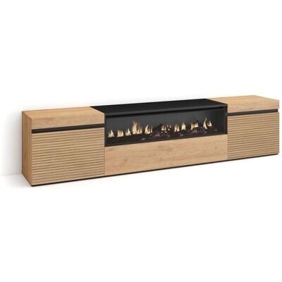 Skraut Home - Cheminée électrique - Style Moderne - 200x45x35cm - Publicité Skraut Home - Cheminée électrique - Style Moderne - 200x45x35cm - Publicité