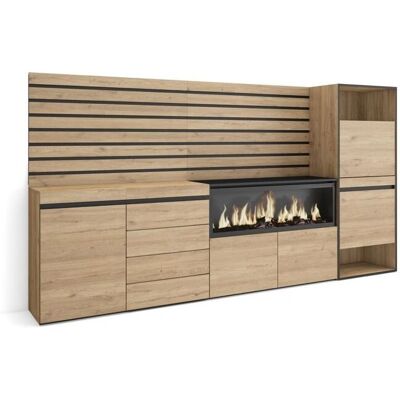 Skraut Home - Cômoda - Com espaço de armazenamento - 274x145x35 cm - Quarto - Estilo Moderno Skraut Home - Cômoda - Com espaço de armazenamento - 274x145x35 cm - Quarto - Estilo Moderno